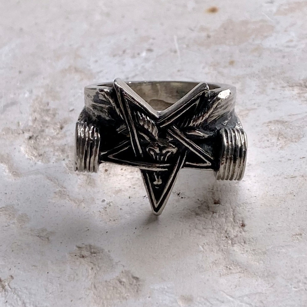 BLK LTDxThrasher collab ring. Size 8-8.5